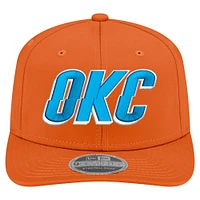 Casquette extensible à boutons-pression 9SEVENTY Jersey Hook orange Oklahoma City Thunder Statement Edition pour homme de New Era