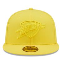 Men's New Era Yellow Oklahoma City Thunder Color Pack 59FIFTY Fitted Hat