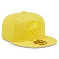 Men's New Era Yellow Oklahoma City Thunder Color Pack 59FIFTY Fitted Hat