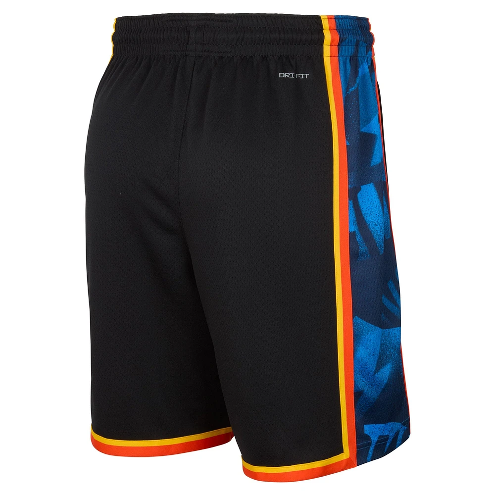 Short Nike City Edition Swingman Oklahoma Thunder 2024/25 noir pour homme