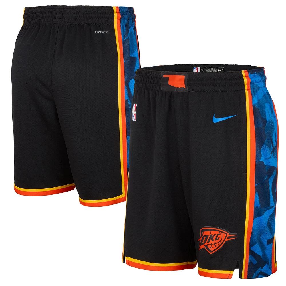 Short Nike City Edition Swingman Oklahoma Thunder 2024/25 noir pour homme