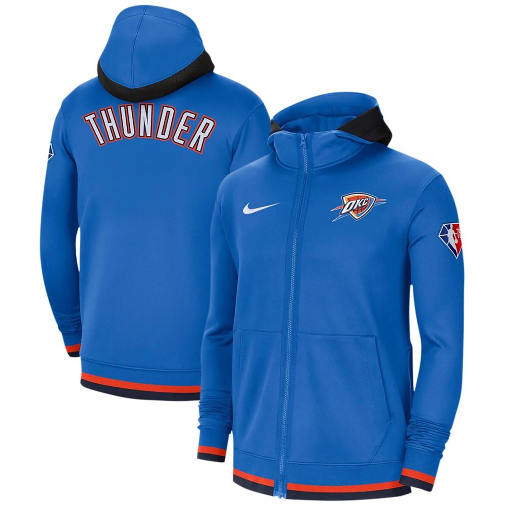 Nike Men's Nike Blue Oklahoma City Thunder 75th Anniversary Performance  Showtime Full-Zip Hoodie Jacket