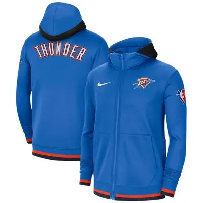 Oklahoma City Thunder Nike 75th Anniversary Performance Showtime Full-Zip Hoodie Jacket - Blue