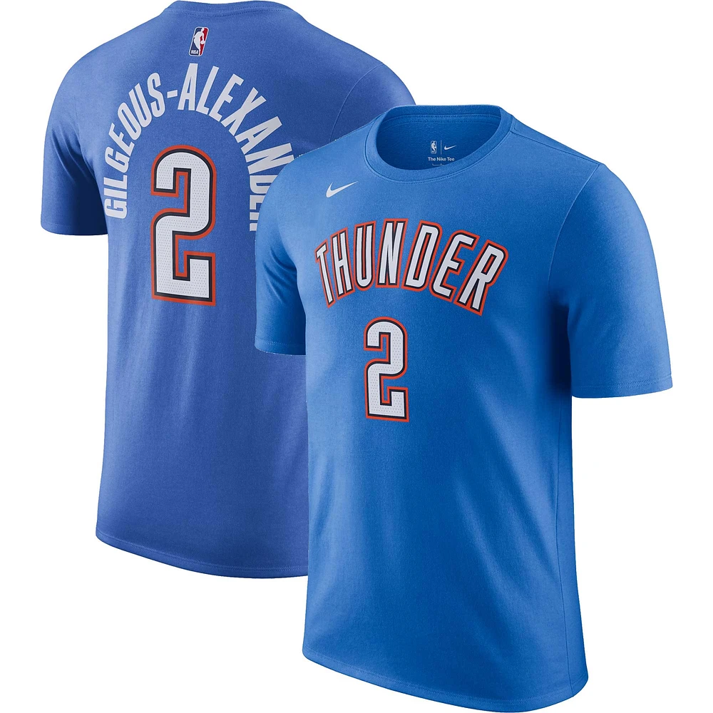 T-shirt avec nom et numéro Oklahoma City Thunder Icon 2022/23 Nike Shai Gilgeous-Alexander pour Homme