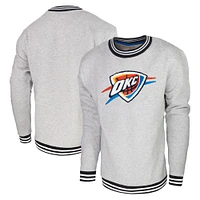 Men's Stadium Essentials Heather Gray Oklahoma City Thunder Club Level Pullover Sweatshirt