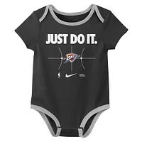 Newborn Nike Navy/Black Oklahoma City Thunder Just Do It Two-Pack Bodysuit Set