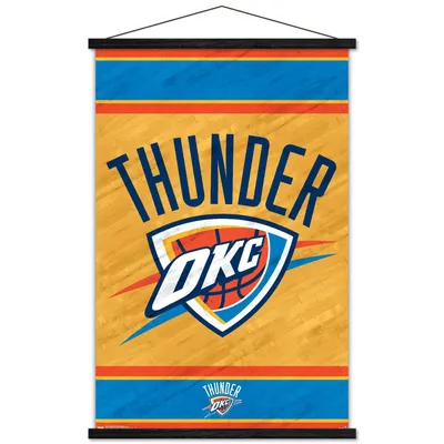 Oklahoma City Thunder 24'' x 35'' Logo Framed Hanging Poster
