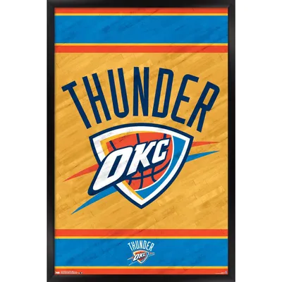 Oklahoma City Thunder 24'' x 35'' Logo Framed Poster
