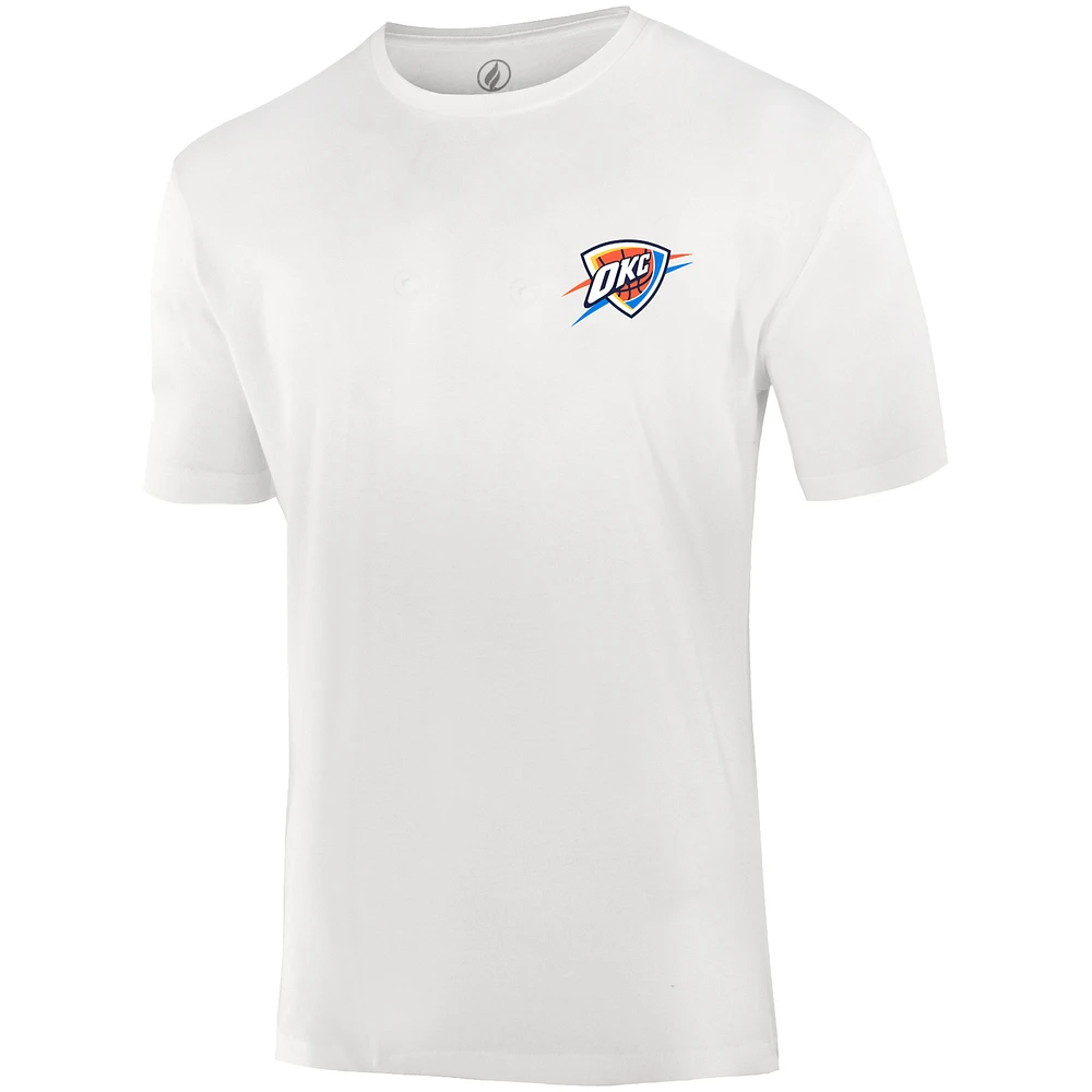 T-shirt unisexe FISLL blanc avec logo Oklahoma City Thunder Burst