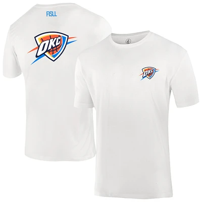 T-shirt unisexe FISLL blanc avec logo Oklahoma City Thunder Burst