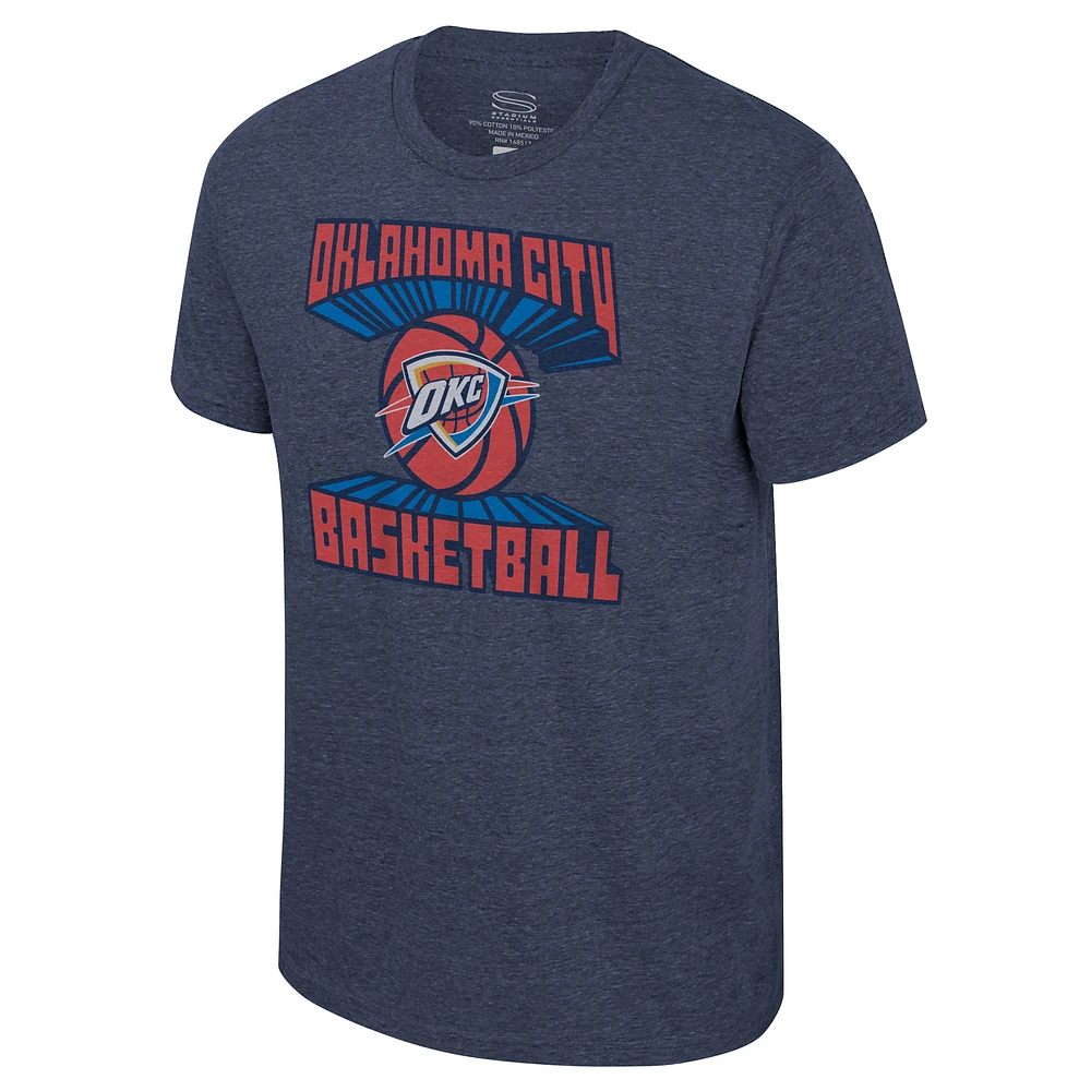 T-shirt unisexe Stadium Essentials bleu marine Oklahoma City Thunder Club Time Tri-Blend
