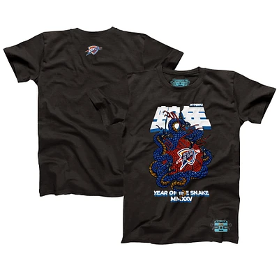 T-shirt unisexe NBALab x Hyperfly Heather Black Oklahoma City Thunder de la collection Année du serpent Nouvel An lunaire
