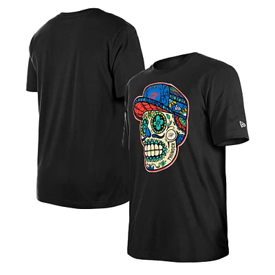 Unisex New Era Black Oklahoma City Thunder Sugar Skull T-Shirt