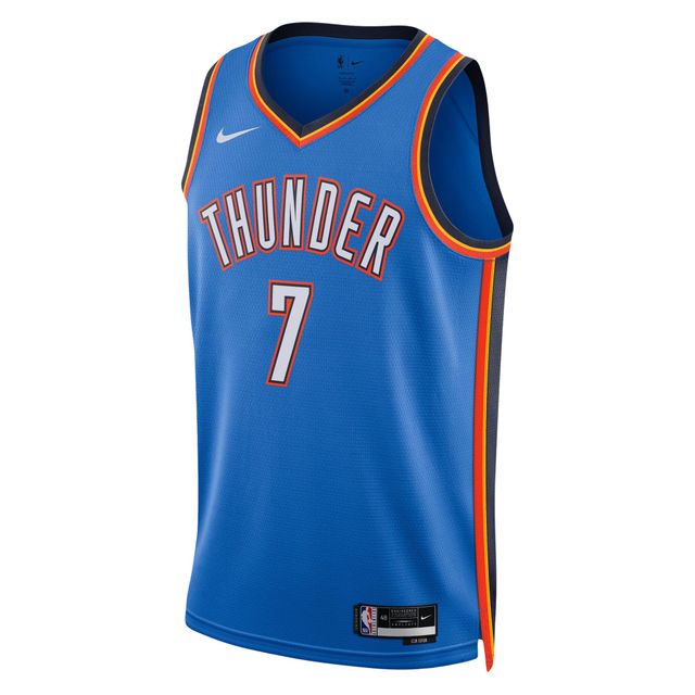 Unisexe Nike Chet Holmgren Oklahoma City Thunder Blue 2022 NBA Draft First Round Pick Player Swingman Jersey - Icon Edition