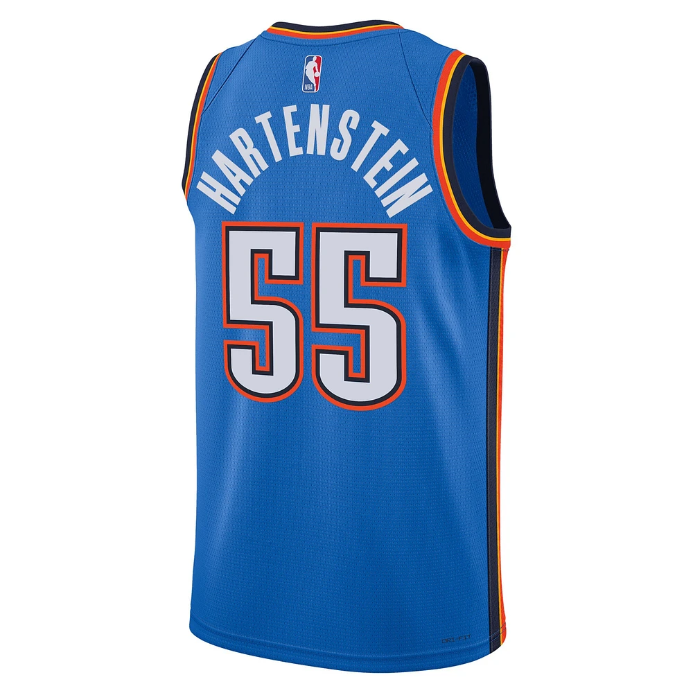 Maillot de joueur Nike unisexe Isaiah Hartenstein bleu des Thunder d'Oklahoma City Swingman - Édition Icon
