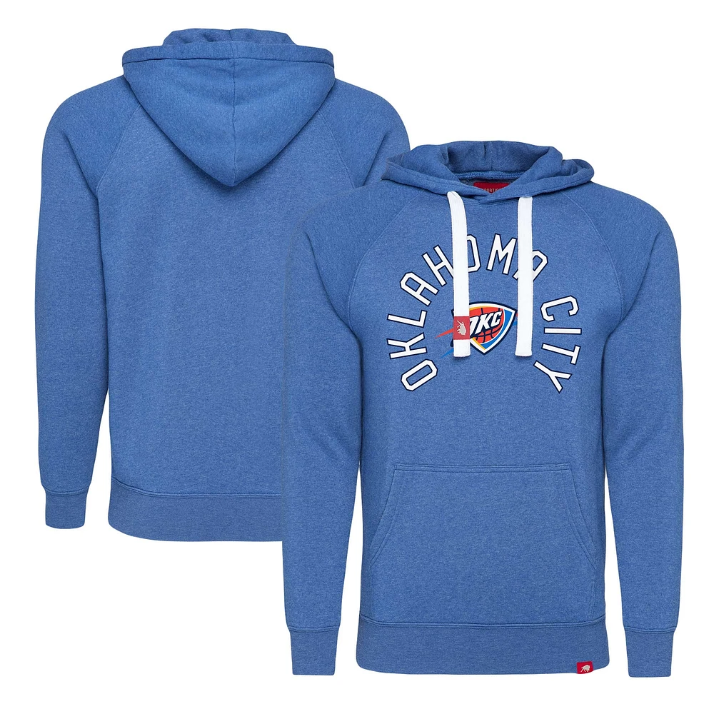 Unisex Sportiqe Blue Oklahoma City Thunder Olsen Super Soft Tri-Blend Raglan Pullover Hoodie