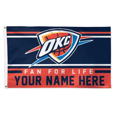 Oklahoma City Thunder WinCraft 3' x 5' One-Sided Deluxe Personalized Flag