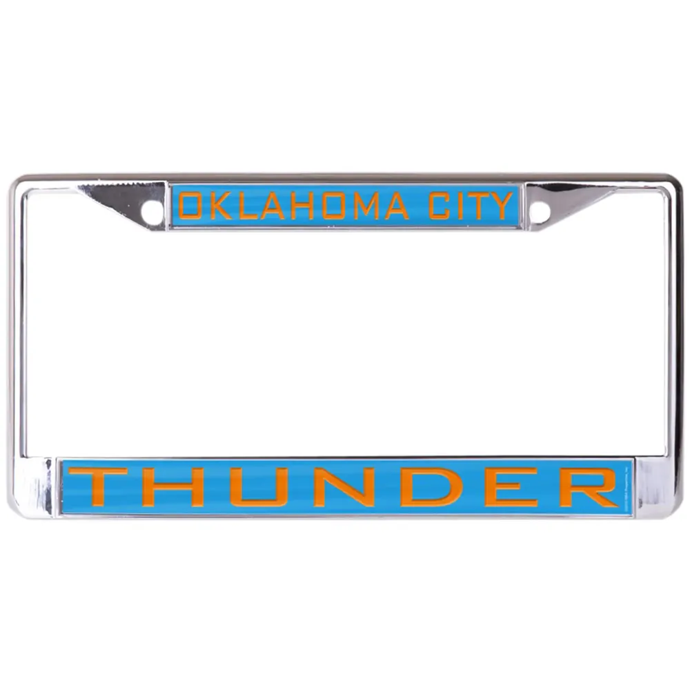 Cadre de plaque d'immatriculation en métal incrusté au laser WinCraft Oklahoma City Thunder