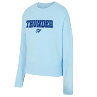 Women's Concepts Sport  Light Blue Oklahoma City Thunder Elevation Tri-Blend Long Sleeve T-Shirt & Shorts Set