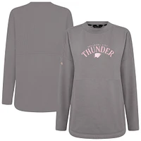 Women's Levelwear  Gray Oklahoma City Thunder Mother's Day Beaudry Arched Pullover Sweatshirt