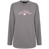 Women's Levelwear  Gray Oklahoma City Thunder Mother's Day Beaudry Arched Pullover Sweatshirt
