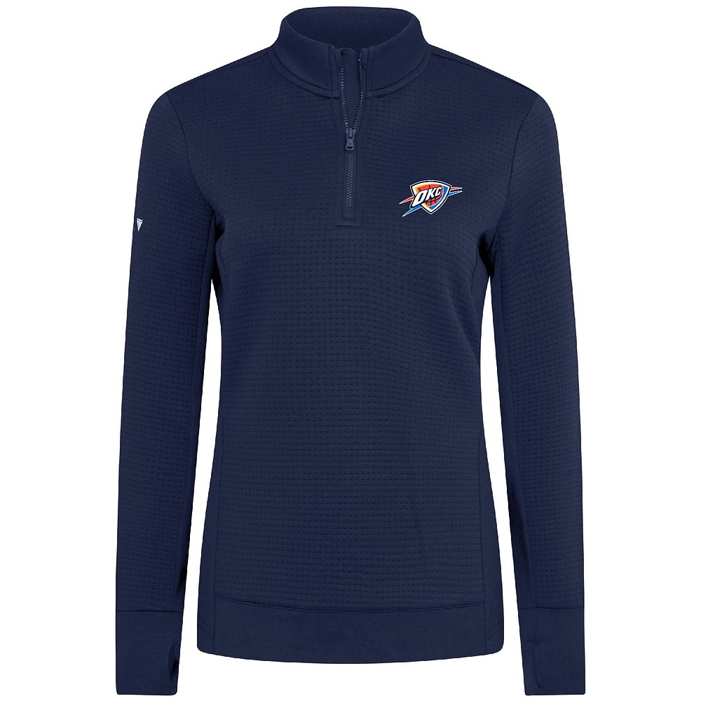Pull à glissière quart de tour Oklahoma City Thunder bleu marine Levelwear pour femme