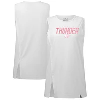 Women's Levelwear  White Oklahoma City Thunder Mother's Day Influx Floral Tank Top