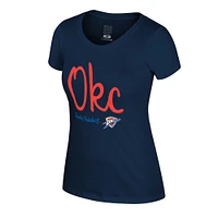 T-shirt Stadium Essentials bleu marine pour femme Oklahoma City Thunder 3e quart-temps
