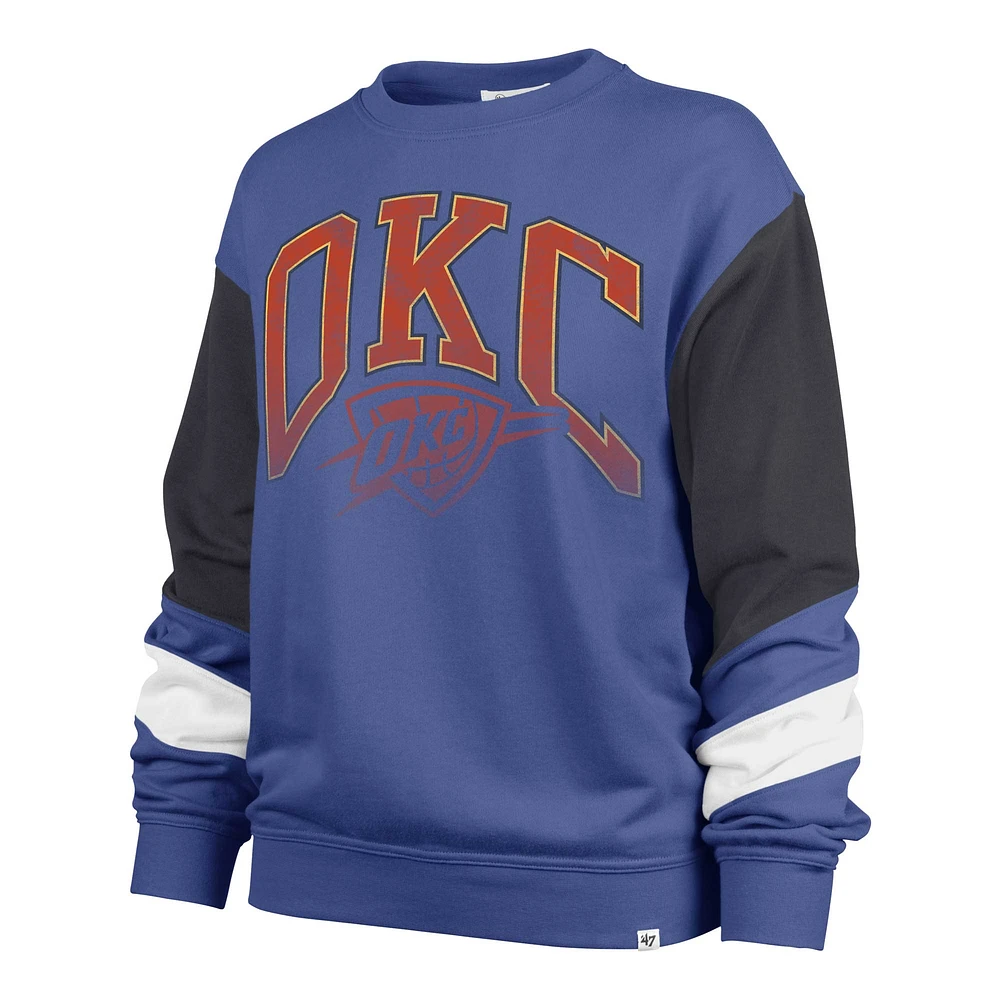 Women's '47 Blue Oklahoma City Thunder 2023/24 Edition Nova Crew Sweatshirt