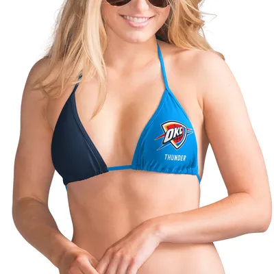 Oklahoma City Thunder G-III 4Her by Carl Banks Women's Game Day Pickoff Bikini Top - Blue/Navy