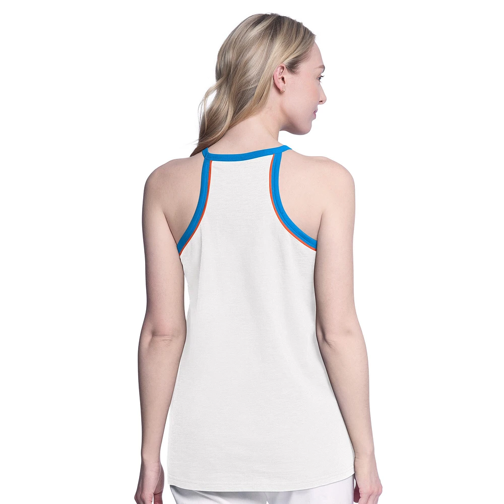 Débardeur à dos nageur Curveball G-III 4Her par Carl Banks pour femme, blanc, Oklahoma City Thunder