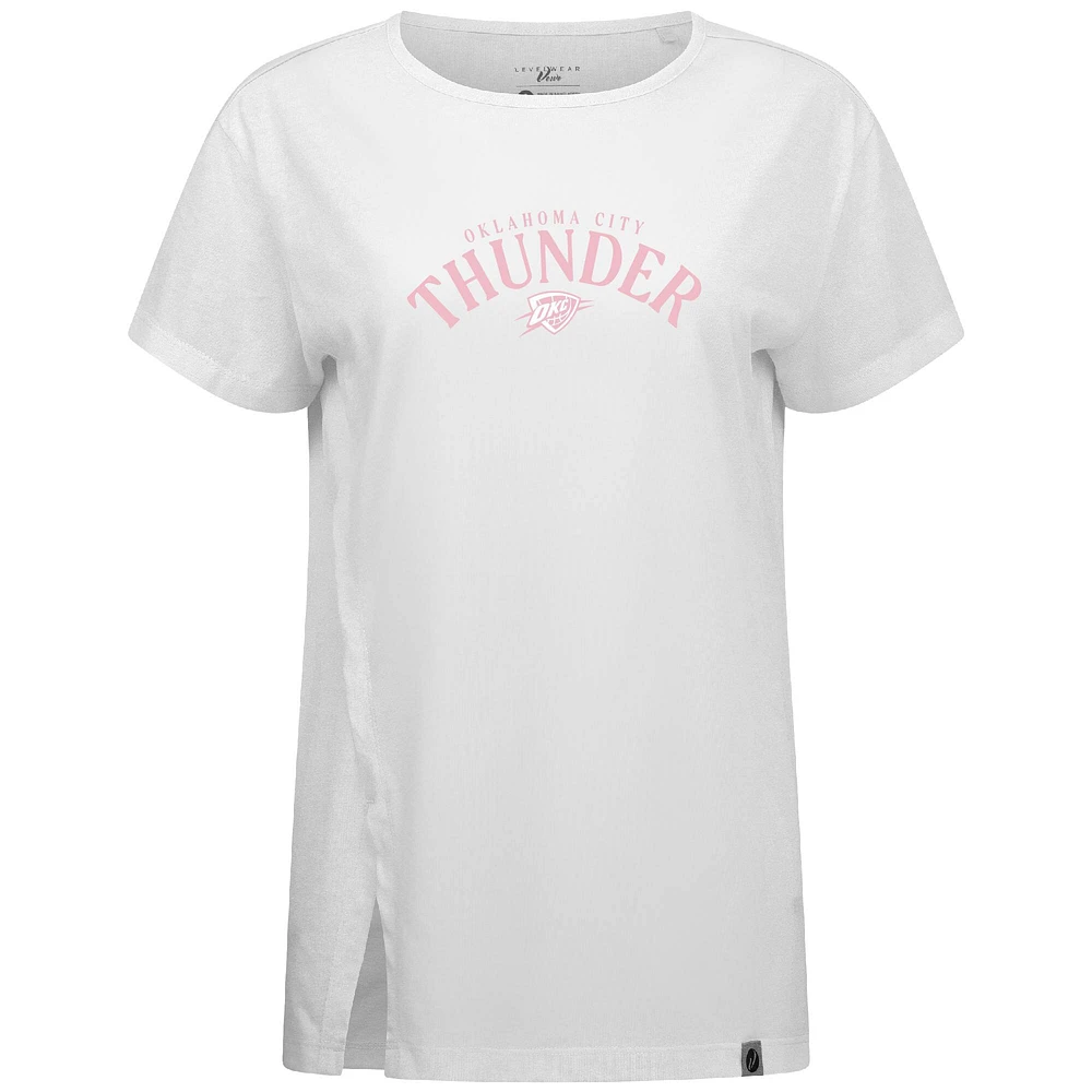 Women's Levelwear White Oklahoma City Thunder Mother's Day Influx Arch T-Shirt
