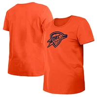 T-shirt orange New Era pour femme Oklahoma City Thunder 2023/24 Edition