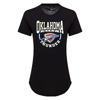 Women's Sportiqe Black Oklahoma City Thunder Phoebe Super Soft Tri-Blend T-Shirt