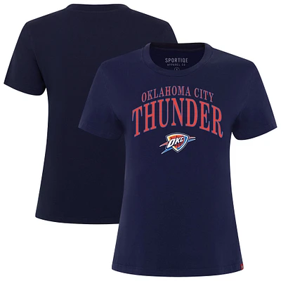 T-shirt Sportiqe bleu marine pour femme, coupe boxy, Oklahoma City Thunder, Arcadia