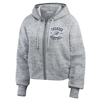 Sweat à capuche zippé intégral Speckled Radiator de couleur gris chiné Oklahoma City Thunder pour femme par Erin Andrews