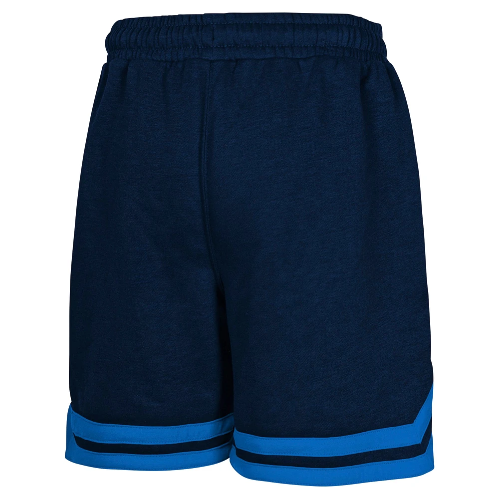 Youth Navy Oklahoma City Thunder Teardrop Fleece Shorts