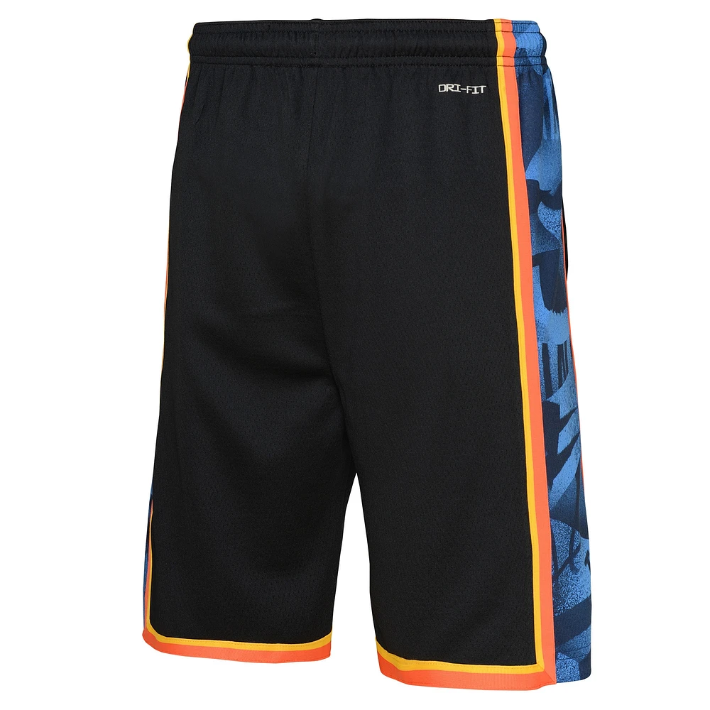 Short de performance Nike noir pour jeune Oklahoma City Thunder 2024/25 Edition Swingman