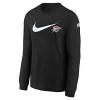 Youth Nike Black Oklahoma City Thunder Swoosh Long Sleeve T-Shirt