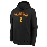 Youth Nike Shai Gilgeous-Alexander Black Oklahoma City Thunder 2024/25 Edition Name & Number Pullover Hoodie