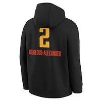 Youth Nike Shai Gilgeous-Alexander Black Oklahoma City Thunder 2024/25 Edition Name & Number Pullover Hoodie