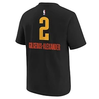 T-shirt Nike Shai Gilgeous-Alexander pour jeune, édition City Thunder Oklahoma 2024/25, noir, avec nom et numéro