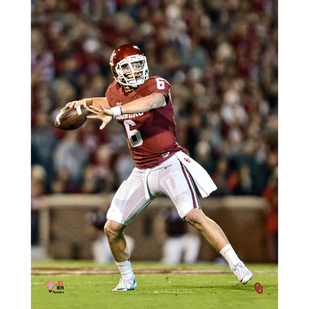 Kyler Murray Oklahoma Sooners Unsigned White Jersey Throw Photograph