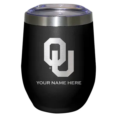 Oklahoma Sooners 12oz. Personalized Etched Stemless Tumbler