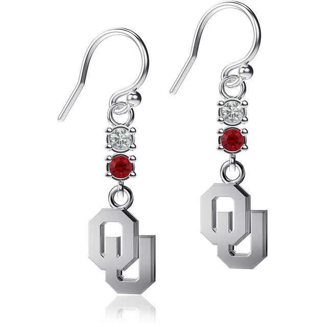 Dayna Designs Oklahoma Sooners Boucles d'oreilles pendantes en cristal