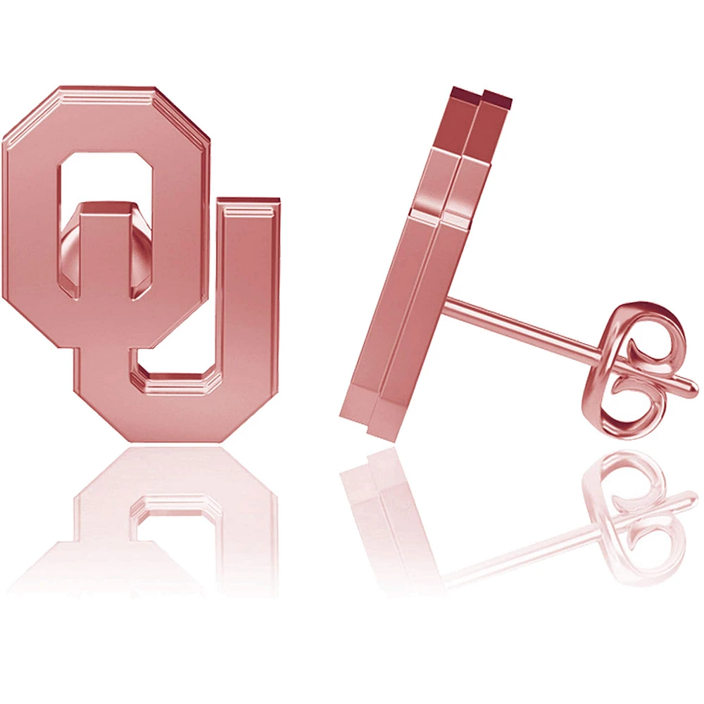 Dayna Designs Oklahoma Sooners Rose Gold Post Earrings