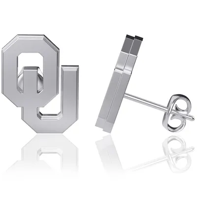 Oklahoma Sooners Dayna Designs Silver Post Earrings