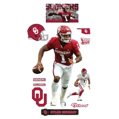 Kyler Murray Oklahoma Sooners Unsigned White Jersey High Stepping Photograph