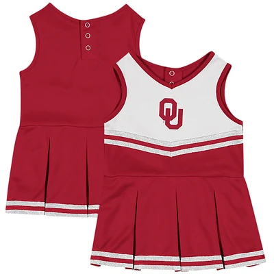 Girls Infant Colosseum Crimson Oklahoma Sooners Time For Recess Cheer Dress