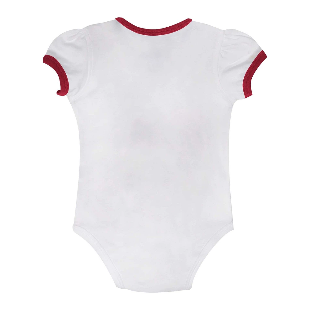 Girls Newborn & Infant Oklahoma Sooners Two-Piece Love My Team Bodysuit Skirt Set